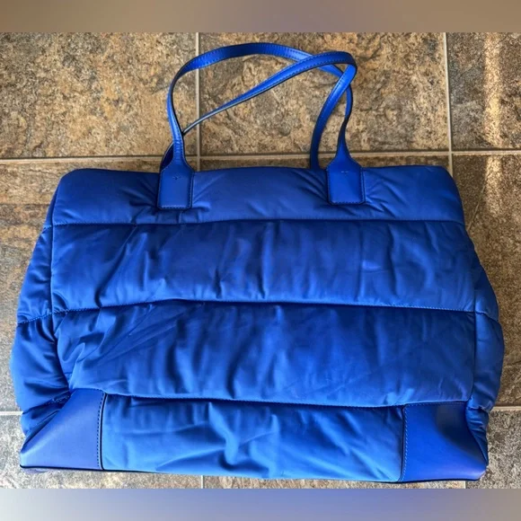 Tory Burch Ella Puffer Nylon Tote in Blue